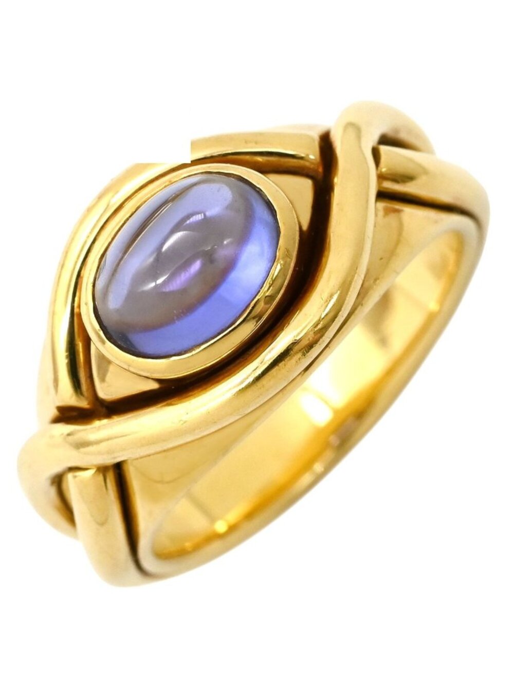 Tiffany & Co Ring Tanzanite Light Purple Yellow Gold T& 18k Oval Cabochon